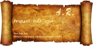 Angyal Rózsa névjegykártya
